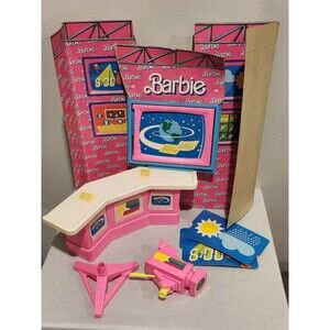 Barbie 6 O'clock News Vintage 1986 Play Set DAMAGED